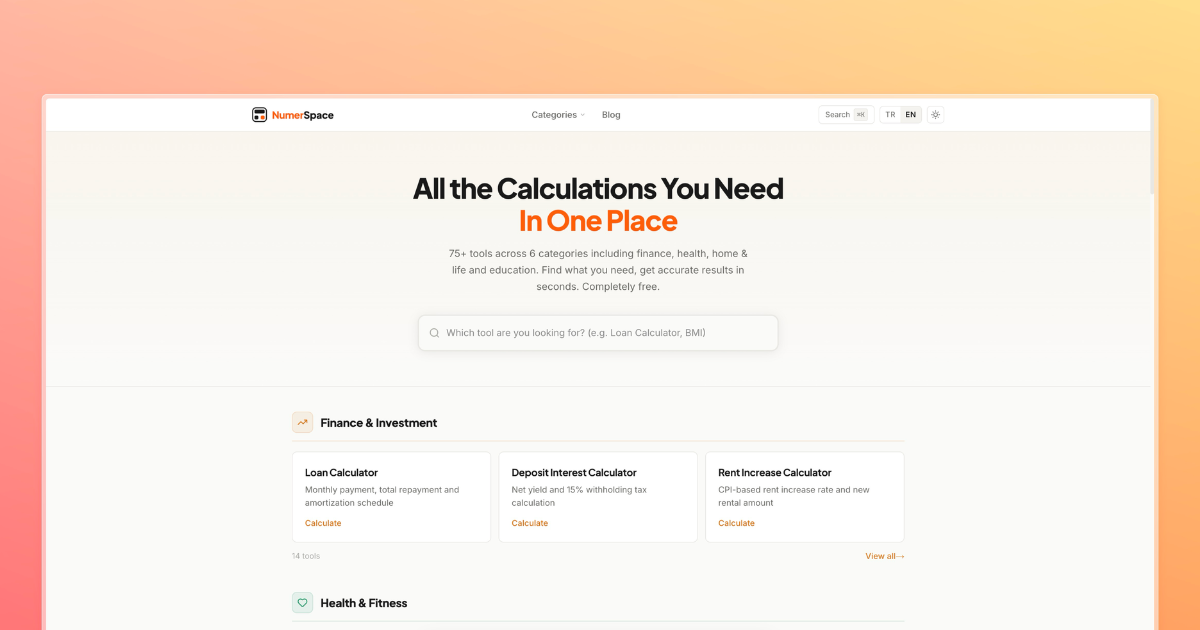 Smart Calculation | Free Online Calculator Tools